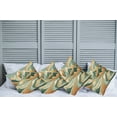 thumbnail image 1 of Ambesonne Mid Century Modern Boho Throw Pillow Cover Pack of 4, Landscape, 4 Pcs-24" x 24", Amber Teal Burnt Orange, 1 of 5
