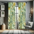 thumbnail image 1 of Ambesonne Mid Century Modern Curtains 2 Panel Set, Retro Simplistic, Pair of - 28" x 95", Mint Green and Mustard, 1 of 4