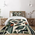 thumbnail image 1 of Ambesonne Mid Century Modern Quilted Bedspread Set 2 Pcs, Futurist Boho, Twin Size, Pale Reseda Green Grey, 1 of 4