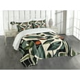 thumbnail image 1 of Ambesonne Mid Century Modern Quilted Bedspread Set 3 Pcs, Futurist Boho, King Size, Pale Reseda Green Grey, 1 of 4