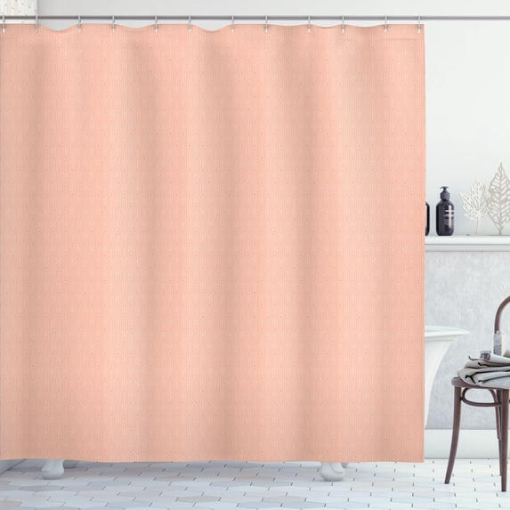 Ambesonne Mid-Century Modern Shower Curtain, Soft Atomic Art, 69"Wx84"L, Blush and Pale Peach