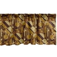 thumbnail image 1 of Ambesonne Mid-Century Modern Window Valance, Earthy Geometric, 54" X 12", Caramel Fawn and Chocolate, 1 of 3