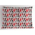 thumbnail image 1 of Ambesonne Mid Century Pillow Sham, Abstract Oval Leaf, 26" X 20", Red Black Pale Grey, 1 of 2