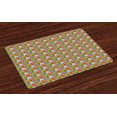 thumbnail image 1 of Ambesonne Mid Century Place Mats Set of 4, Modern Nature Art, Standard Size, Multicolor, 1 of 4