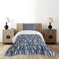 thumbnail image 1 of Ambesonne Mid Century Quilted Bedspread Set 2 Pcs, Colored Drop Shapes, Twin Size, Multicolor, 1 of 6