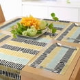 thumbnail image 1 of Ambesonne Mid Century Table Runner & Placemats, Xmas Trees Fifties, Placemat 4 pcs + Runner 12"x90", Yellow Black Aqua, 1 of 2