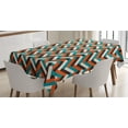 thumbnail image 1 of Ambesonne Mid Century Tablecloth Rectangular Table Cover, Retro Herringbone, 60"x84", Multicolor, 1 of 4