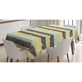 thumbnail image 1 of Ambesonne Mid Century Tablecloth Rectangular Table Cover, Xmas Trees Fifties, 60"x90", Yellow Black Aqua, 1 of 4
