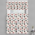 thumbnail image 1 of Ambesonne Mid Century Valance & Curtain, Retro Space Design, 55"x30", Slate Blue Red Black, 1 of 7
