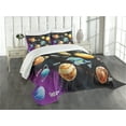 thumbnail image 1 of Ambesonne Milky Way Quilted Bedspread Set 3 Pcs, Solar System Planet, Queen Size, Multicolor, 1 of 5