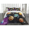 thumbnail image 1 of Ambesonne Milky Way Quilted Coverlet 3 Pcs, Solar System Planet, Queen Size, Multicolor, 1 of 4