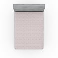thumbnail image 1 of Ambesonne Minimal Fitted Sheet, Art Deco Neutral Floral, Full Size, Mauve and Grey Pink, 1 of 5