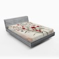 thumbnail image 1 of Ambesonne Minimal Flowers Fitted Sheet, Wildflowers Meadow, Full Size, Blush Ivory Sage Green, 1 of 3