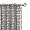 thumbnail image 1 of Ambesonne Minimalist Window Curtains, Modern Squares Lines, Each 28" W x 84" L, Eggshell Black, 1 of 4