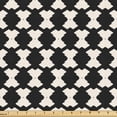 thumbnail image 1 of Ambesonne Minimalist Fabric by the Yard Upholstery, Curved Groovy Shapes, 1 Yard, Ivory and Charcoal Grey, 1 of 1