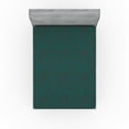 thumbnail image 1 of Ambesonne Minimalist Floral Fitted Sheet, Flowers Spring, King Size, Teal Burgundy, 1 of 5