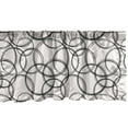 thumbnail image 1 of Ambesonne Minimalist Valance Pack of 2, Monochrome Thin Circles, 54"X18", Black White, 1 of 4
