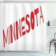 thumbnail image 1 of Ambesonne Minnesota Shower Curtain, Simplistic State Name, 69"Wx75"L, Vermilion and White, 1 of 3