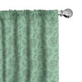 thumbnail image 1 of Ambesonne Mint Window Curtains, Botanical Floral Plants Herbal, Each 28" W x 63" L, Grey Sea Green, 1 of 4