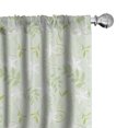 thumbnail image 1 of Ambesonne Mint Curtains, Swirls Floral Branches, Pair of 28"x95", Fern Green White, 1 of 5
