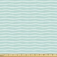 thumbnail image 1 of Ambesonne Mint Fabric by the Yard Upholstery, Wavy Pastel Stripes Uneven, 10 Yards, Almond Green, 1 of 5