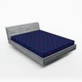 thumbnail image 1 of Ambesonne Mint Fitted Sheet, Dots Star, Queen Size, Indigo Vermilion, 1 of 3