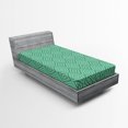 thumbnail image 1 of Ambesonne Mint Fitted Sheet, Nested Squares Pattern, Twin Size, White Almond Green Mint, 1 of 2