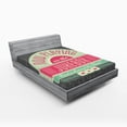 thumbnail image 1 of Ambesonne Mint Green Fitted Sheet, Retro 50s Music Box, Full Size, Mint Green Hot Pink, 1 of 2