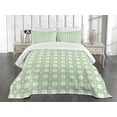 thumbnail image 1 of Ambesonne Mint Green Quilted Bedspread Set 3 Pcs, Daisy Flower Petals, Queen Size, Mint Green, 1 of 3