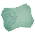 thumbnail image 1 of Ambesonne Mint Place Mats Set of 4, Mixed Leaves Botanical, Standard Size, Teal Turquoise, 1 of 5