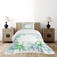 thumbnail image 1 of Ambesonne Mint Quilted Bedspread Set 2 Pcs, Spring Wreath Watercolor, Twin Size, Seafoam Violet, 1 of 6