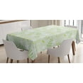 thumbnail image 1 of Ambesonne Mint Tablecloth Rectangular Table Cover, Swirls Floral Branches, 60"x90", Fern Green White, 1 of 4