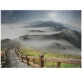 thumbnail image 1 of Ambesonne Misty Jigsaw Puzzle, Landscape Mountains and Pier, Heirloom-Quality Fun Activity for Family Durable Cardboard, 1000 pcs, Multicolor, 1 of 6