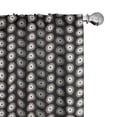thumbnail image 1 of Ambesonne Modern Window Curtains, Abstract Round Brush Petals, Each 28" W x 95" L, Dark Grey and Ivory, 1 of 4