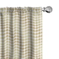 thumbnail image 1 of Ambesonne Modern 4-Panel Curtains, Art Deco Inspired Sea Shells, 56"x63", Pale Coffee and White, 1 of 4