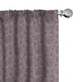 thumbnail image 1 of Ambesonne Modern Window Curtains, Basic Geometric Circular, Each 28" W x 84" L, Pale Eggplant and Peach, 1 of 4