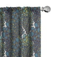 thumbnail image 1 of Ambesonne Modern 4-Panel Curtains, Botanical Motifs Like Shapes, 56"x84", Apple Green and Turquoise, 1 of 1