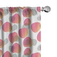 thumbnail image 1 of Ambesonne Modern Window Curtains, Futuristic Memphis Design, Each 28" W x 84" L, Coral Pink and Grey, 1 of 4