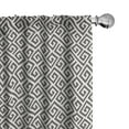 thumbnail image 1 of Ambesonne Modern Window Curtains, Geometric Maze, Each 28" W x 63" L, White and Army Green, 1 of 5