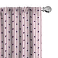 thumbnail image 1 of Ambesonne Modern Window Curtains, Geometric Stripes Squares, Each 28" W x 95" L, Pale Pink Quartz and White, 1 of 4