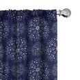 thumbnail image 1 of Ambesonne Modern Window Curtains, Monochrome Circles Stripes, Each 28" W x 63" L, Dark Indigo and White, 1 of 4