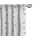 thumbnail image 1 of Ambesonne Modern Window Curtains, Pastel Color Polka Dots, Each 28" W x 95" L, Blue Pink Grey, 1 of 5
