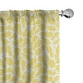 thumbnail image 1 of Ambesonne Modern Window Curtains, Pineapple Fruit, Each 28" W x 63" L, White and Yellow, 1 of 5