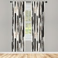 thumbnail image 1 of Ambesonne Modern Art Curtains, Grunge Art Effect Print, Pair of 28"x95", Beige White, 1 of 2