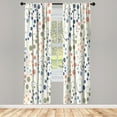 thumbnail image 1 of Ambesonne Modern Art Curtains, Grunge Polka Dots Print, Pair of 28"x63", Peach, 1 of 2