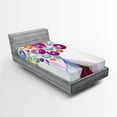 thumbnail image 1 of Ambesonne Modern Art Fitted Sheet, Colorful Warm Shades, Twin XL Size, Multicolor, 1 of 2