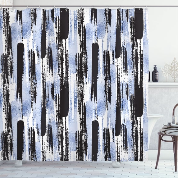 Ambesonne Modern Art Shower Curtain, Grunge Art Effect Print, 69"Wx75"L, Pale Azure