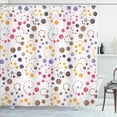 thumbnail image 1 of Ambesonne Modern Art Shower Curtain, Grunge Polka Dots Print, 69"Wx70"L, Caramel Pink, 1 of 4