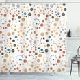 thumbnail image 1 of Ambesonne Modern Art Shower Curtain, Grunge Polka Dots Print, 69"Wx70"L, Sand Brown, 1 of 4