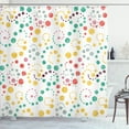 thumbnail image 1 of Ambesonne Modern Art Shower Curtain, Grunge Polka Dots Print, 69"Wx84"L, Brown Salmon, 1 of 4